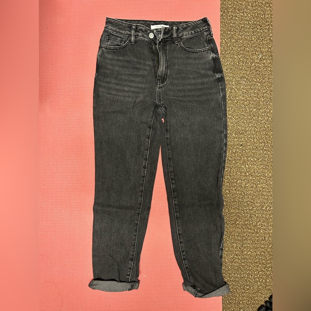 Black straight leg denim jeans size 2